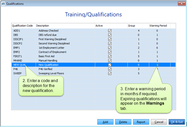 Training and Qualifications3b
