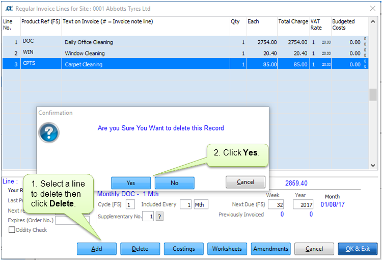 Amending Invoices4