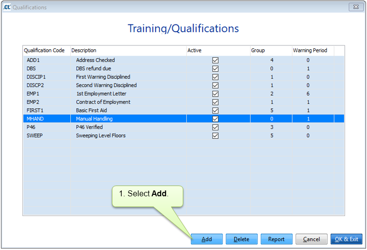 Training and Qualifications2