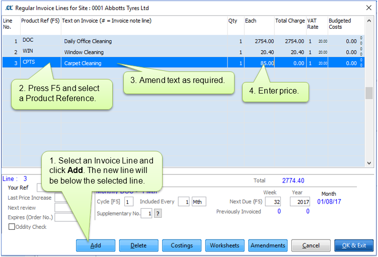 Amending Invoices2