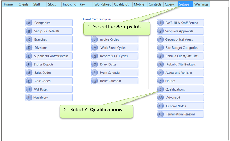 Creating a new qualification 1
