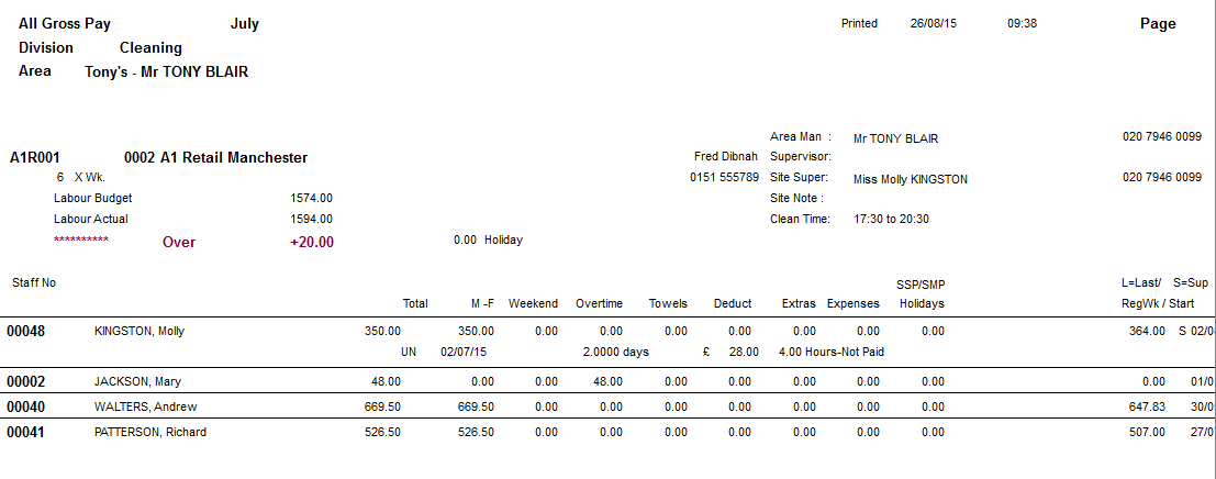 PayCycleReportsPaysheetsExample