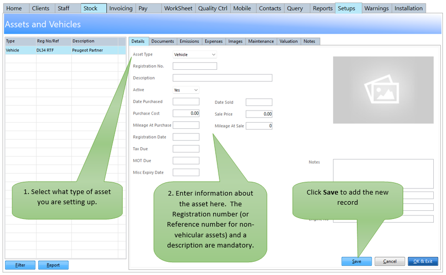 Managing Assets and Machinery > Setting Up and Managing Assets